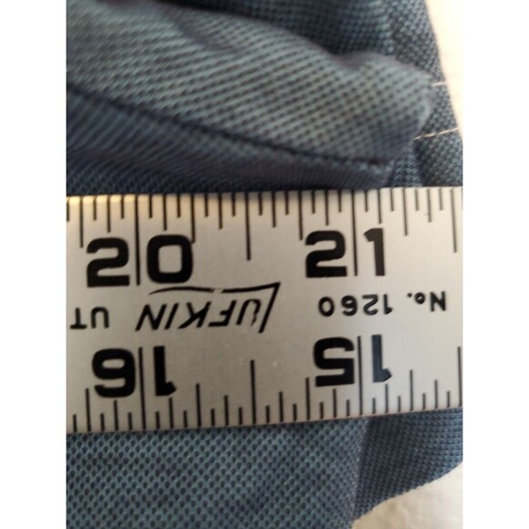 Travis Mathew Shirt Men's M Blue Logo on back stretch Collar Quarter Button - Picture 13 of 15